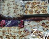A picture of step 3 of Oven Baked Chicken Loaded Bread Pizzas.