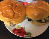 A picture of step 8 of Lamb and mint on a Brioch Buns.