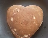 A picture of step 6 of Heart Chocolate Pancake With Chocolate Sauce.