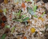 A picture of step 5 of Chinese fried rice.