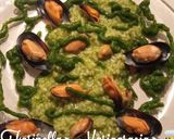 A picture of step 8 of Gourmet Risotto with Fresh Broccoli Purée and Mussels.