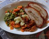 Töltött sertéskaraj szarvasgomba salsás töltelékkel recept fázis 2 fotója