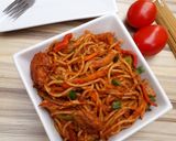 A picture of step 5 of Jollof Spaghetti.