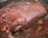 A picture of step 4 of Brasato al Barolo.