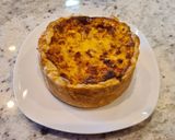 Foto del paso 8 de la receta Quiche de gambas, puerros y calabacín