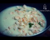 A picture of step 3 of Thai Green Coconut Curry Shrimps with Rice noodles.