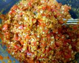A picture of step 8 of Red chilli pickle.