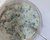 A picture of step 3 of Cucumber and spinach raita.