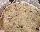 A picture of step 4 of Leek, Chicken, Mushroom, and Goat Cheese Tart.