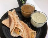 A picture of step 6 of Millet Masala dosa.