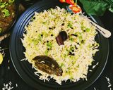 A picture of step 4 of Jeera Rice with Whole Spices.