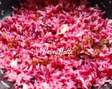 A picture of step 4 of Beetroot Rice.