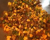 A picture of step 5 of Capsicum Corn stuffed Wheat Flour Tacos.