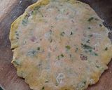A picture of step 3 of Koki (Sindhi Special Breakfast).