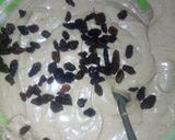 A picture of step 1 of Raisins Chocolate cake.
