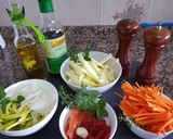 Foto del paso 2 de la receta: Spaghetti, con vegetales al wock