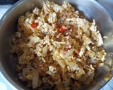 A picture of step 2 of Paneer bhujji paratha.