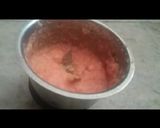 A picture of step 2 of Moong dal chilla.