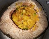 A picture of step 7 of Dab Mushroom..spicy mushroom in tender green coconut.