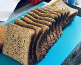 A picture of step 9 of Deidre’s Keto Bread recipe (with gluten).