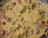 Une image de l'étape 4 de Saumon brocoli tomate cerise sauce parmesan.