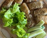 Hình bước làm 2 của món Nem với nhân đơn giản ngon