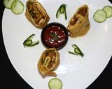 A picture of step 4 of Egg roll bites.