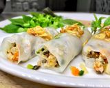 A picture of step 13 of Bánh cuốn (Vietnamese Steamed Rice Rolls, Made in a Skillet).