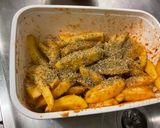 Une image de l'étape 4 de Potatoes sauce barbecue origan.