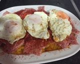 Foto del paso 1 de la receta Huevos rotos con lacón