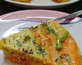 A picture of step 5 of Marble effect dhokla.