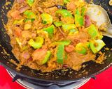 A picture of step 3 of Kadai paneer.
