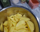 Foto langkah ke 1 dari resep Savory Cheesy Potato Wedges.