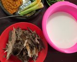 Foto langkah ke 1 dari resep Santan Ikan Cakalang Asap + Terong Ungu.