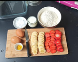 Foto del paso 1 de la receta: Bizcocho de plátano relleno de chocolate