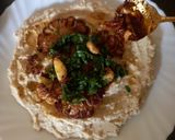 A picture of step 8 of Grilled Cauliflower with Hummus and Chimichurri.