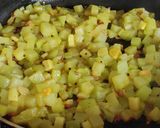 A picture of step 2 of Chayote/ chow chow fry.
