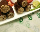 A picture of step 9 of Sesame Beetroot croquette.