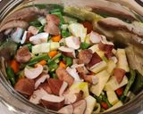 Foto del paso 4 de la receta Crema de puerros, judías verdes, shiitake y zanahorias