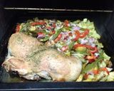 Foto del paso 4 de la receta: Pollo al horno con papas y batatas