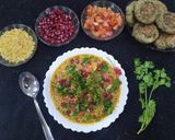 A picture of step 7 of Jain Ragda Pattice.