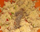 A picture of step 6 of Russian kabab with cinnamon tea.