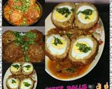A picture of step 5 of Nargasi kofty (mutton).