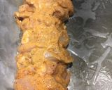 A picture of step 3 of Achari chicken kabab.