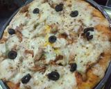 A picture of step 7 of Chicken fajita pizza 🍕🍕.