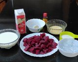 A picture of step 3 of Beetroot smoothie.