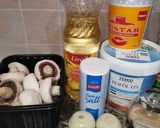 Mustáros-fokhagymás gomba recept fázis 1 fotója