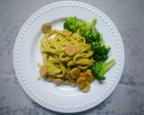 Foto langkah ke 7 dari resep Spinach Pasta Carbonara+Vegie: Healthy&Delicious!.