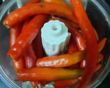 A picture of step 2 of Red chilli pickle.