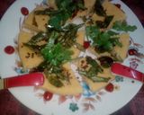 A picture of step 21 of Gujarati dokla a famous snacks.